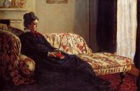 Monet, Claude Oscar - Meditation, Madame Monet Sitting on a Sofa